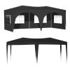 10'x20' Pop Up Canopy Tent with 6 Sidewalls, Ez Pop Up Outdoor Canopy for Parties, Waterproof Commercial Tent with 3 Adjustable Heights, Carry Bag