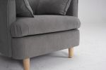29.5 "W Modern Fabric Decorative Chair Armchair Upholstered Reading Chair Single Sofa Casual Club Chair with Solid Wooden Feet and 2 Pillow
