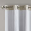 Tonal Printed Faux Silk Total Blackout Curtain Panel Pair(2 Pcs Window Panels)