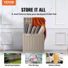 VEVOR Deck Box, 31 Gallon Outdoor Storage Box, 22.1" x 17.1" x 20.9" , Waterproof PP Deckbox with Aluminum Alloy Padlock, for Patio Furniture
