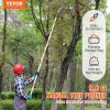 VEVOR Manual Pole Saw,4.6-9.8 ft Extendable Tree Pruner, Sharp Steel Blade for High Branches Trimming