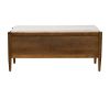 Accent Bench with Storage and Upholstered Cushion