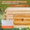 VEVOR Bee Hive 20 Frame Bee Hives Starter Kit, Beeswax Coated Cedar Wood, 1 Deep + 1 Medium Bee Boxes Langstroth Beehive Kit
