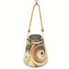 1pc, New Hanging Wrought Iron Outdoor Solar Light (5.7"x5.7"), Hand-held Projector Lamp, Outdoor Waterproof Garden Hanging