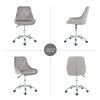 Modern velvet fabric with chrome legs living room furniture dining chair, soft and comfortable, lift adjustment, free movement convenient