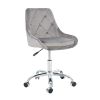 Modern velvet fabric with chrome legs living room furniture dining chair, soft and comfortable, lift adjustment, free movement convenient