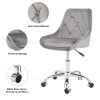 Modern velvet fabric with chrome legs living room furniture dining chair, soft and comfortable, lift adjustment, free movement convenient