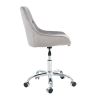 Modern velvet fabric with chrome legs living room furniture dining chair, soft and comfortable, lift adjustment, free movement convenient
