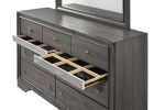 Traditional 7 Drawer Dresser made with Wood in Gray
