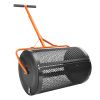VEVOR 24" Compost Spreader Peat Moss Spreader Roller Lawn Spreader Black