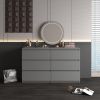 Grey Large 6 drawers chest of drawer dressers table