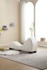 Factory Direct Yoga Chaise Lounge Collection for Stretching & Relaxation Modern Faux Leather Curved Sofa, Modern Faux Leather Curved Sofa