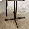 End Table Glass Top Side/End Drink Table - Tall Modern Round Accent Metal Nightstand Furniture for Living Room, Dorm, Home Office