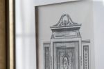 Set of 2 Fake Pencil Architectual Wall Art, Wall Decor Accent, 24" x 32"