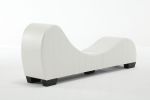 Factory Direct Yoga Chaise Lounge Collection for Stretching & Relaxation Modern Faux Leather Curved Sofa, Modern Faux Leather Curved Sofa