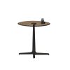 End Table Glass Top Side/End Drink Table - Tall Modern Round Accent Metal Nightstand Furniture for Living Room, Dorm, Home Office