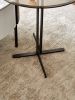 End Table Glass Top Side/End Drink Table - Tall Modern Round Accent Metal Nightstand Furniture for Living Room, Dorm, Home Office