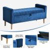 48'' Storage Ottoman Bench, Bench with Storage, for Entryway, Bedroom, Living Room