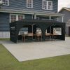 10'x20' Pop Up Canopy Tent with 6 Sidewalls, Ez Pop Up Outdoor Canopy for Parties, Waterproof Commercial Tent with 3 Adjustable Heights, Carry Bag