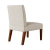 Fabric Accent Chair Set of 2 with Round Wood Table, Decorative Slipper Chair Vanity Chair for Bedroom Home Office, Corner Side Chair [Video]