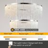 23.6-inch Fancy hanging ceiling lamps luxury modern pendant light crystal chandelier