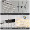 23.6-inch Fancy hanging ceiling lamps luxury modern pendant light crystal chandelier