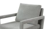 Mid-Century Armchair , 2pcs, Accent Chair with Wood Legs & Soft Cushion for Living Room, Bedroom, Home Office, Study, Grey