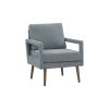 Mid-Century Armchair , 2pcs, Accent Chair with Wood Legs & Soft Cushion for Living Room, Bedroom, Home Office, Study, Dim Grey