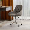 Modern velvet fabric with chrome legs living room furniture dining chair, soft and comfortable, lift adjustment, free movement convenient