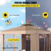 VEVOR Outdoor Canopy Gazebo Tent, Portable Canopy Shelter with 10'x10' Large Shade Space for Party, Backyard, Patio Lawn and Garden, 4 Sandbags