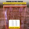 VEVOR Fountain Spillway 35x3.2x8.1 Inch, Pool Waterfall Fountain 17 Colors Led, Pool Water Fall Kit with Remote