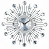 Radial Sunburst Diamond Silent Wall Clock Modern Home Decoration