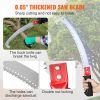 VEVOR Manual Pole Saw,4.6-9.8 ft Extendable Tree Pruner, Sharp Steel Blade for High Branches Trimming