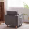 29.5 "W Modern Fabric Decorative Chair Armchair Upholstered Reading Chair Single Sofa Casual Club Chair with Solid Wooden Feet and 2 Pillow