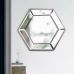20" x 18" Hexagon Wall Mirror with Contemporary Glass Design, Home Decor Accent Mirror for Living Room, Entryway, Bedroom