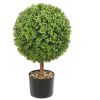 VEVOR 2x Artificial Boxwood Ball √ò40,6cm Garden Deco Boxwood in Flowerpot Ball Artificial Boxwood Ball Artificial Plant made of PE, Wood