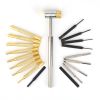 19Pcs Hammer Punch Set Drift Pin Punch Kit with Brass Chromium Plastic Punches for Gunsmithing Maintenance Armorers Watch Jewelry Craft with Portable
