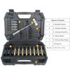 19Pcs Hammer Punch Set Drift Pin Punch Kit with Brass Chromium Plastic Punches for Gunsmithing Maintenance Armorers Watch Jewelry Craft with Portable