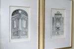 Set of 2 Fake Pencil Architectual Wall Art, Wall Decor Accent, 24" x 32"