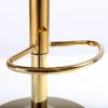 Black velvet bar chair, pure gold plated, unique design,360 degree rotation, adjustable height,Suitable for dinning room and bar,set of 2