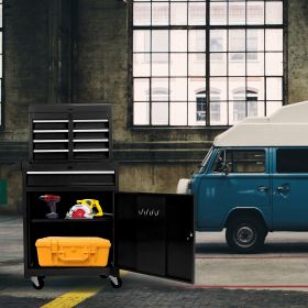 Metal Tool Storage Cabinets (Color: Black)