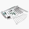 121pcs 1/2" 1/4" 3/8" Socket and Drive Tool Set Mechanics Tools Kit Ratchet Wrench Sockets Set Metric Drive Socket Set