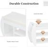 Retro Multifunctional Storage Bench with Cushion and Curved Side Panel for Entrance and Living Room