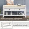 Shoe Rack with Cushioned Seat and Drawers,Multipurpose Entryway Storage Bench