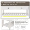 Shoe Rack with Cushioned Seat and Drawers,Multipurpose Entryway Storage Bench
