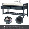 Shoe Rack with Cushioned Seat and Drawers,Multipurpose Entryway Storage Bench