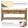 Shoe Rack with Cushioned Seat and Drawers,Multipurpose Entryway Storage Bench