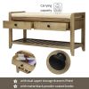 Shoe Rack with Cushioned Seat and Drawers,Multipurpose Entryway Storage Bench