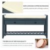 Shoe Rack with Cushioned Seat and Drawers,Multipurpose Entryway Storage Bench