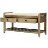 Shoe Rack with Cushioned Seat and Drawers,Multipurpose Entryway Storage Bench